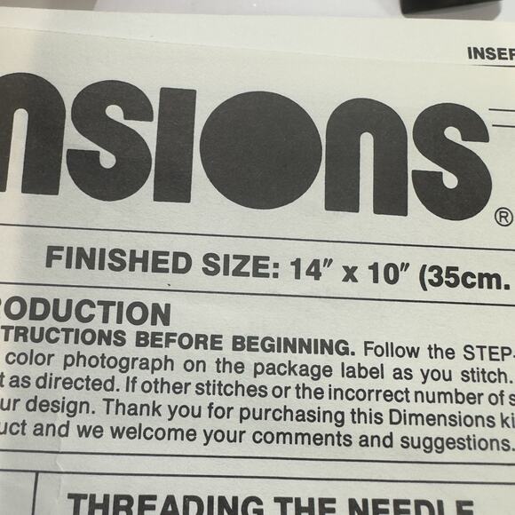 Dimensions Needlepoint Kit—Patchwork Welcome #2346 vintage 1986 Opened - Picture 4 of 8